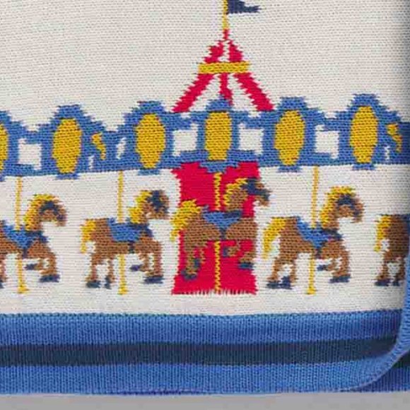 CLASSIC PREP Reese Carousel Intarsia Sweater Romper Set &  Stroller Blanket NWT - Picture 6 of 10